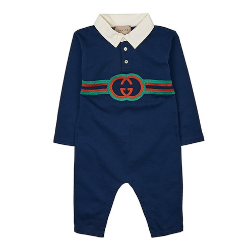 GUCCI KIDS(구찌 키즈) [구찌 키즈] 로고 프린팅 점프수트 660754 XJFOW 4696 (3-24M) | 신세계V [GUCCI KIDS][구찌 키즈] 로고... 