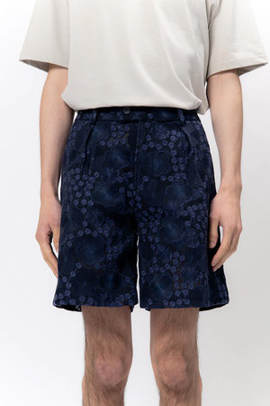 AMPERE(암페어) [암페어] Koos Embroidered Maille Baskèt Shorts | S.I.VILLAGE (에스아이빌리지)