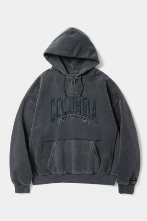 COLUMBIA UNIVERSITY(컬럼비아 유니버시티) CU 80S VINTAGE H/FLEECE H/ZIP DYEING HOODIE 차콜 | S.I.VILLAGE (에스아이빌리지)