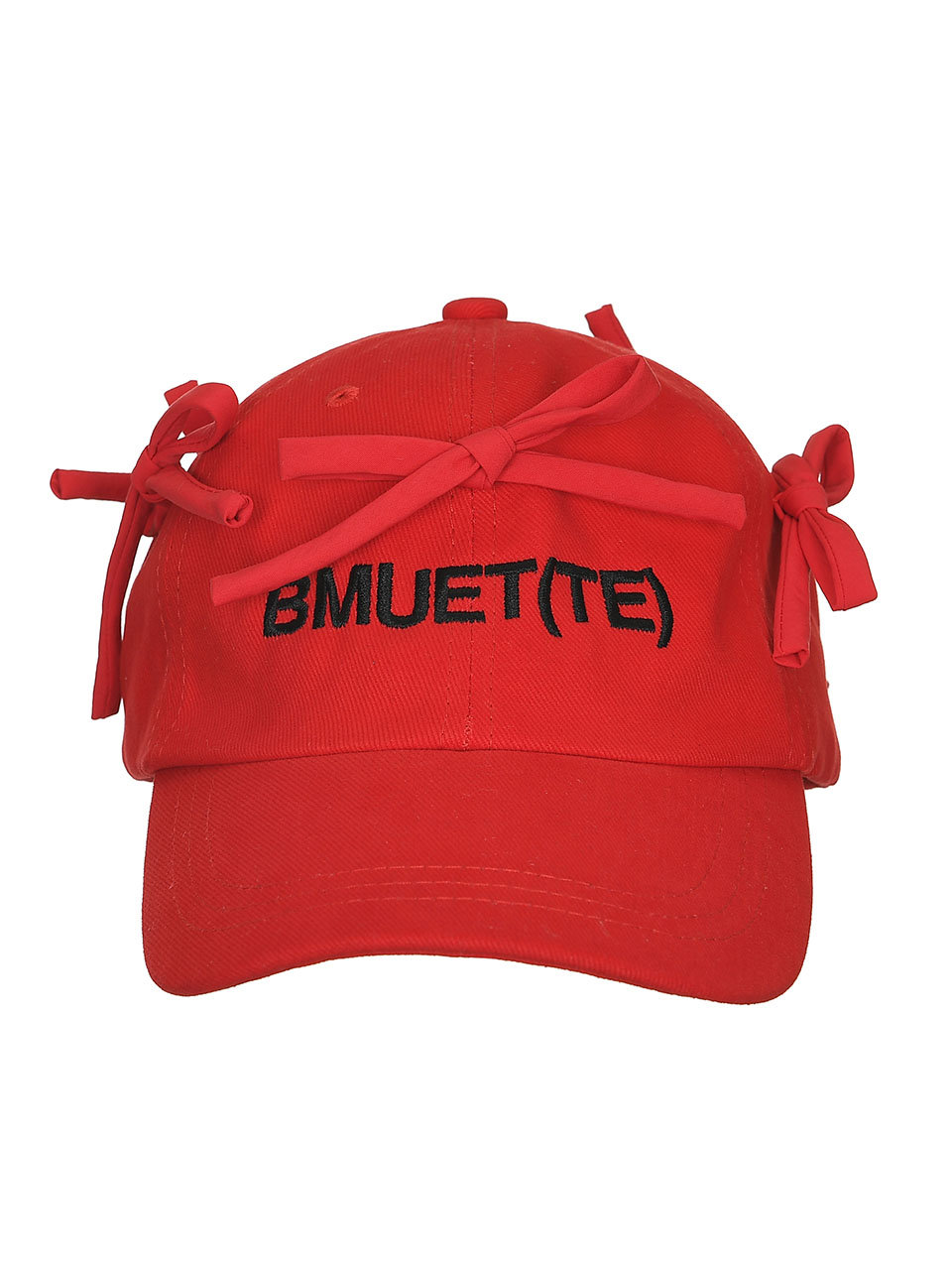 ファッション BMUET(TE)(비뮈에트) RIBBON DETAIL LOGO BALL CAP_RED | 신세계V 帽子
