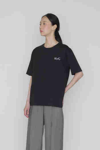 MANUELLE ET GUILLAUME(마누엘에기욤) MetG cotton t-shirt black | S.I.VILLAGE (에스아이빌리지)