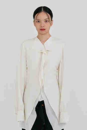 EENK(잉크) ZAZZ Layered Blouse - Ivory | S.I.VILLAGE (에스아이빌리지)