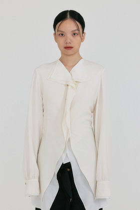 EENK(잉크) ZAZZ Layered Blouse - Ivory | S.I.VILLAGE (에스아이빌리지)