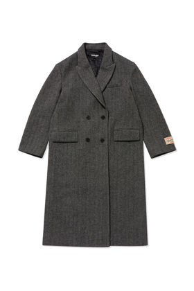 WRANGLER(랭글러) Wool Long Double Coat Black | S.I.VILLAGE (에스아이빌리지)