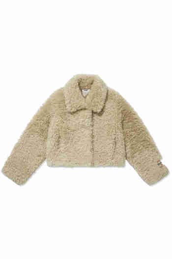 WRANGLER(랭글러) (W) Eco Fur Cropped Jacket Beige | S.I.VILLAGE (에스아이빌리지)