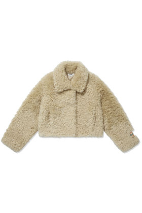 WRANGLER(랭글러) (W) Eco Fur Cropped Jacket Beige | S.I.VILLAGE (에스아이빌리지)