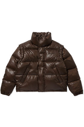 WRANGLER(랭글러) Detachable Sleeve Down Jumper Brown | S.I.VILLAGE (에스아이빌리지)