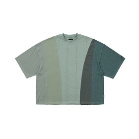 AJOBYAJO(아조바이아조) Knit Mixed Wide Top [MINT] | S.I.VILLAGE (에스아이빌리지)