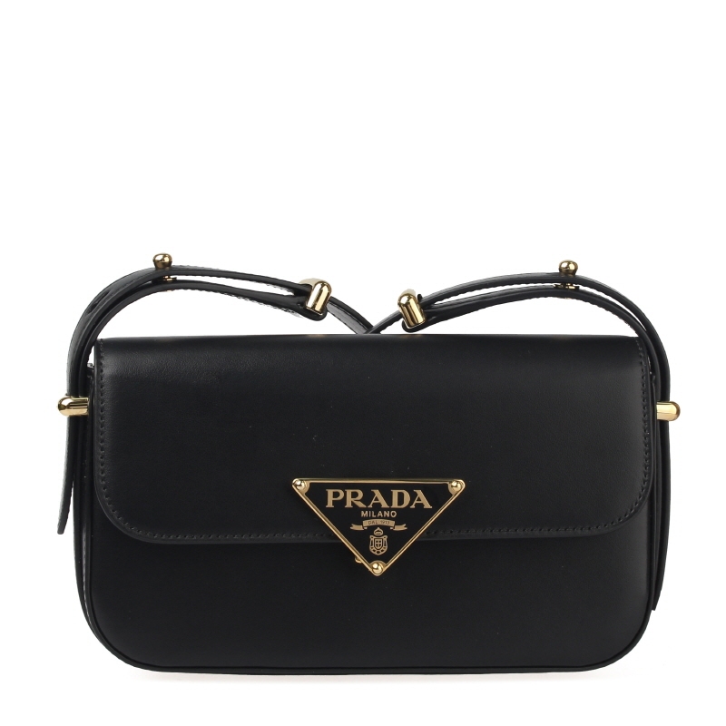 PRADA ショルダーバッグ 1BD339 ASK F0002【ランク：S】 直営店PRADA☆レザーショルダーバッグ トライアングルロゴ