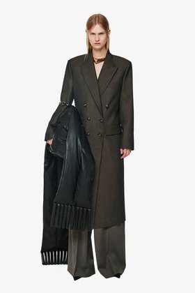 YCH(와이씨에이치) DOUBLE-BREASTED WOOL COAT BROWN (F24OT0031BR) | S.I.VILLAGE (에스아이빌리지)