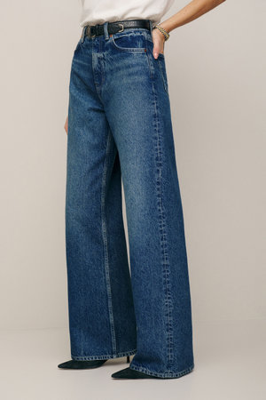 REFORMATION(리포메이션) ★셀럽착용★워시드 슬라우치 와이드 레그 진 (Cary High Rise Slouchy Wide Leg Jeans) | S.I.VILLAGE (에스아이빌리지)