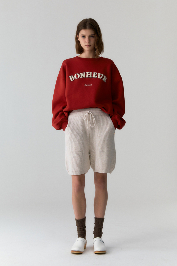 DEPOUND(드파운드) alpaca wool knit shorts - oatmeal | S.I.