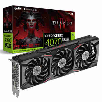 NINTENDO(닌텐도) 이엠텍 지포스 RTX 4070 SUPER MIRACLE X3 디아블로IV D6X 12GB (디아블로 그래픽카드 지지대 증정) | S.I.VILLAGE (에스아이빌리지)