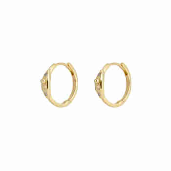 MZUU(엠주) SEASONS Lock Hoop Earrings_GOLD | S.I.VILLAGE (에스아이빌리지)