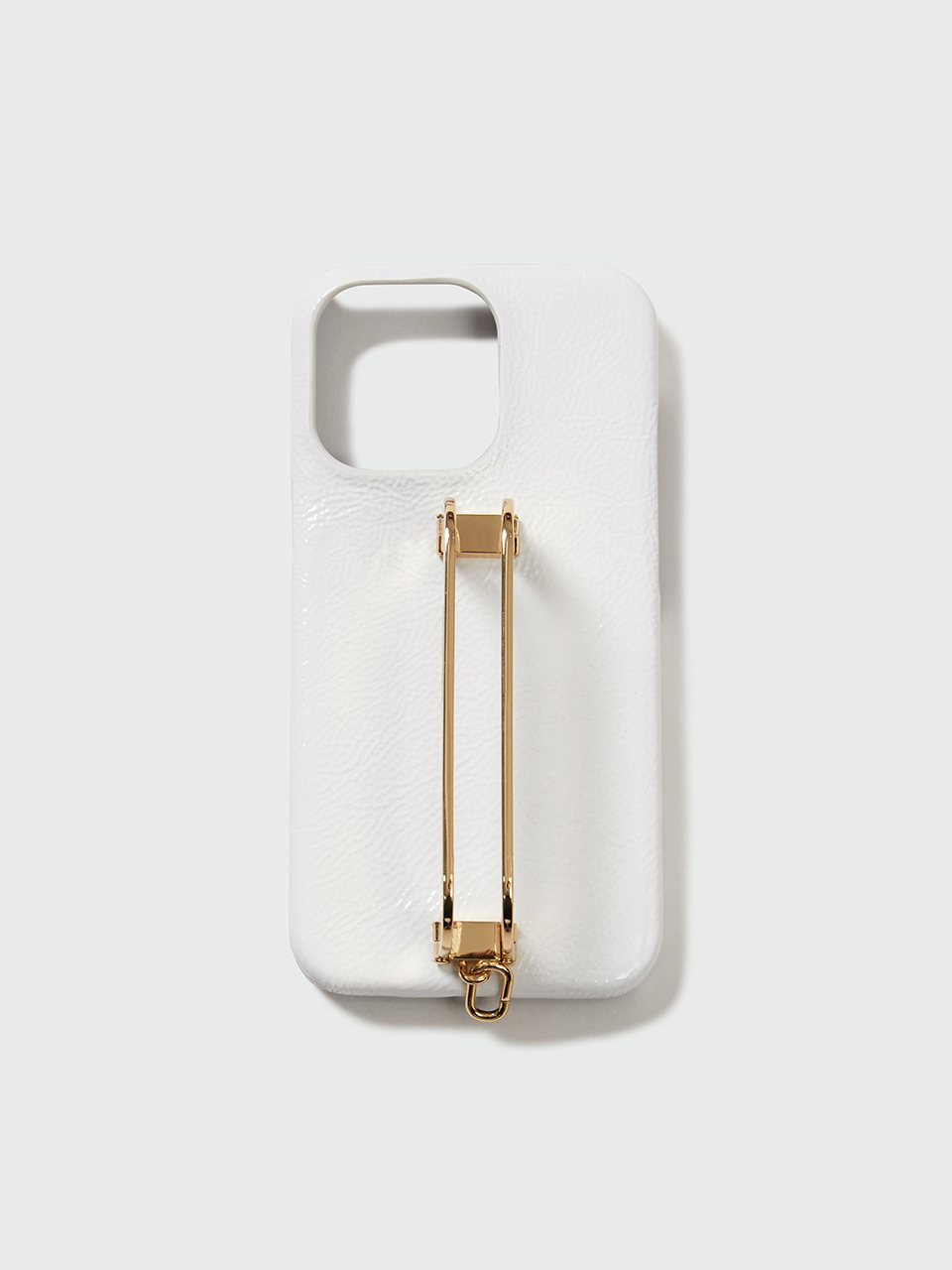 [EENK] / ☆ Phone Case with Leather Strap / Crinkle White Phone Case with Leather Strap Crinkle White : EENK SHOP