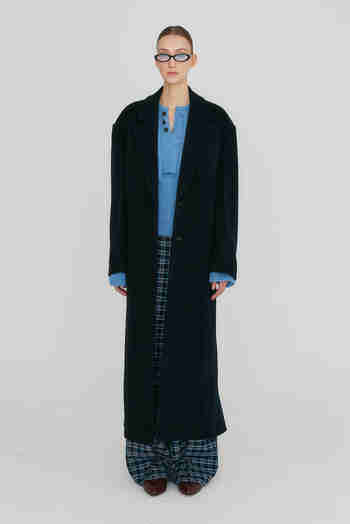 EENK(잉크) ZIZZ Transformative Long Coat - Navy | S.I.VILLAGE (에스아이빌리지)