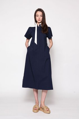02ARMOIRE(세컨드 아르무아) Teo Dress _ Navy | S.I.VILLAGE (에스아이빌리지)