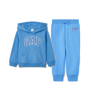GAP Kids(갭키즈) [토들러 남아 2-5세] 멀티 로고 패치 후드 티셔츠 세트 | S.I.VILLAGE (에스아이빌리지)