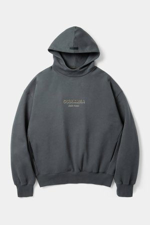 COLUMBIA UNIVERSITY(컬럼비아 유니버시티) B/S NY MOC NECK H/FLEECE HOODIE 차콜 | S.I.VILLAGE (에스아이빌리지)