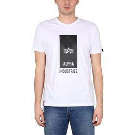 ALPHA INDUSTRIES(알파인더스트리) 알파인더스트리 남성 화이트 프린티드 반팔 티셔츠 126547_09 | S.I.VILLAGE (에스아이빌리지)