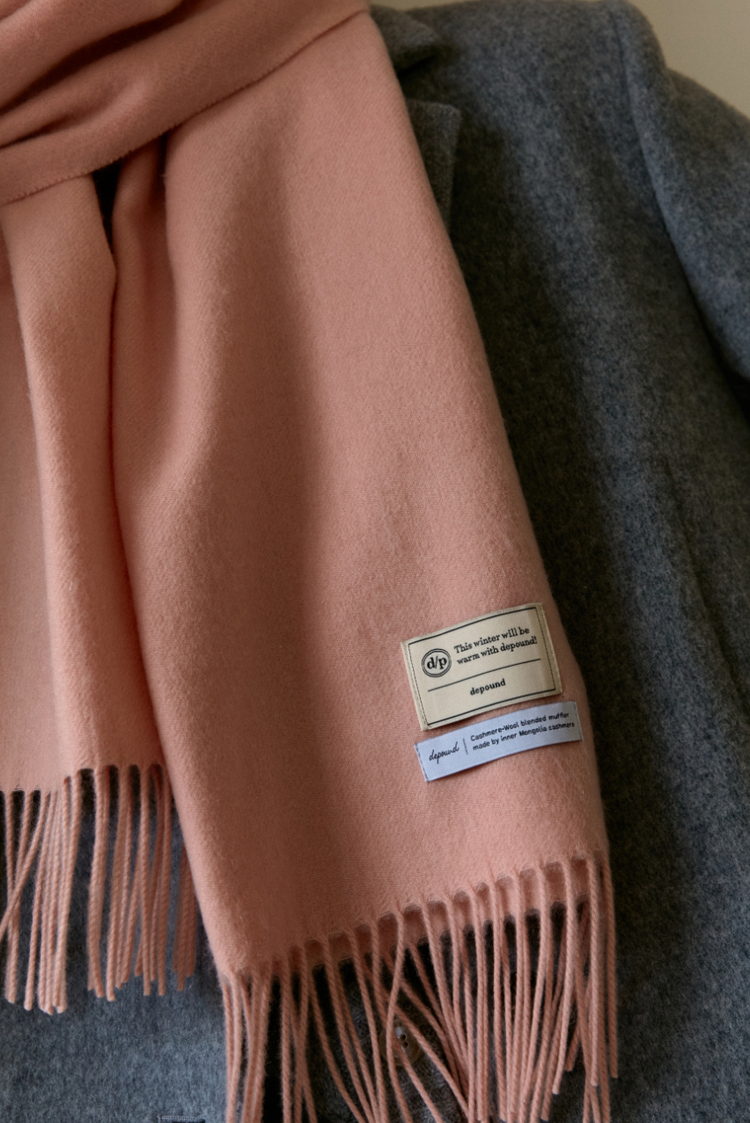 DEPOUND(드파운드) cashmere wool blended muffler - baby pink | S.I.