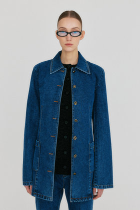 EENK(잉크) ZUY Denim Utility Jacket - Blue | S.I.VILLAGE (에스아이빌리지)