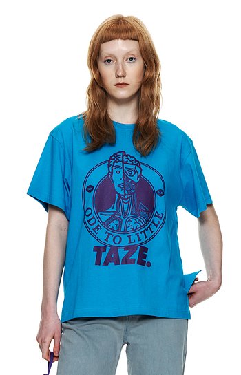 TAZE(테이즈) Demian Emblem Single Tee (Light Blue) | S.I.VILLAGE (에스아이빌리지)