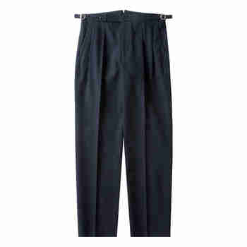 SORTIE(솔티) 8s Linen Side-adjust Trousers (Navy) | S.I.VILLAGE (에스아이빌리지)