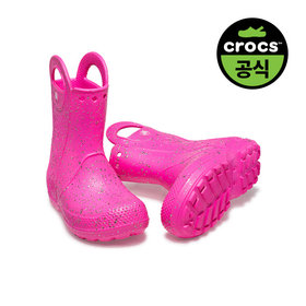 CROCS(크록스) 키즈 HANDLE IT GLITTER RAIN BOOT K PCR (24SKBT210391) | S.I.VILLAGE (에스아이빌리지)