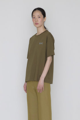 MANUELLE ET GUILLAUME(마누엘에기욤) MetG cotton t-shirt khaki | S.I.VILLAGE (에스아이빌리지)