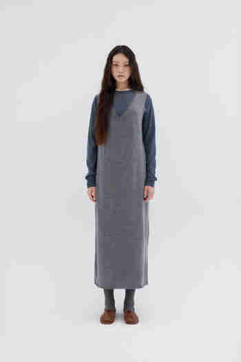 REPLAIN(리플레인) SLEEVELESS LONG KNIT DRESS_GREY | S.I.VILLAGE (에스아이빌리지)