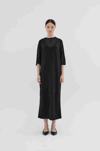 REPLAIN(리플레인) SLEEVELESS LONG KNIT DRESS_BLACK | S.I.VILLAGE (에스아이빌리지)