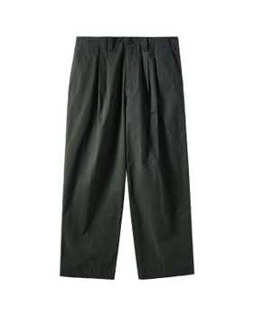 BROMPTON LONDON(브롬톤 런던) SEMI WIDE TWO TUCK TROUSERS - CHARCOAL (P244UPT403) | S.I.VILLAGE (에스아이빌리지)