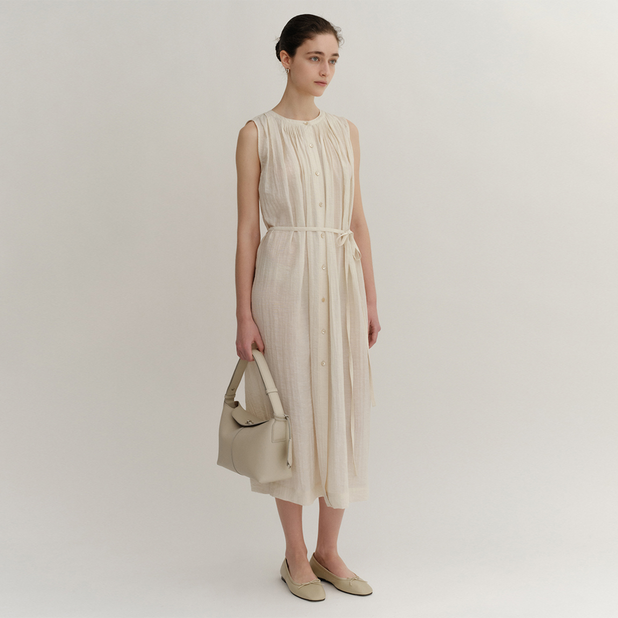 トートバッグ KINDERSALMON Clouet Flap Leather Tote Bag Ivory Leather-Trimmed Canvas Tote | KINDERSALMON – YEAR END