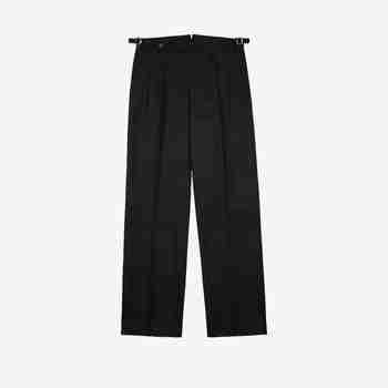 SORTIE(솔티) Reve Cotton Washed Trousers (Black) | S.I.VILLAGE (에스아이빌리지)