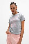 VENTE(방떼) Pink ribbons printed baby t-shirt in melange grey | S.I.VILLAGE (에스아이빌리지)