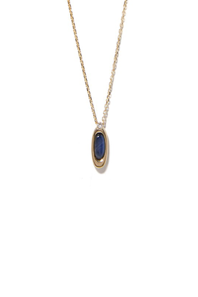 COLDFRAME(콜드프레임) 10K GOLD MINI ETERNAL BLUE LABRADORITE NECKLACE | S.I.VILLAGE (에스아이빌리지)