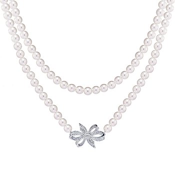 TANI by MINETANI(타니바이미네타니) Imperial Bow Pearl Long Necklace | S.I.VILLAGE (에스아이빌리지)