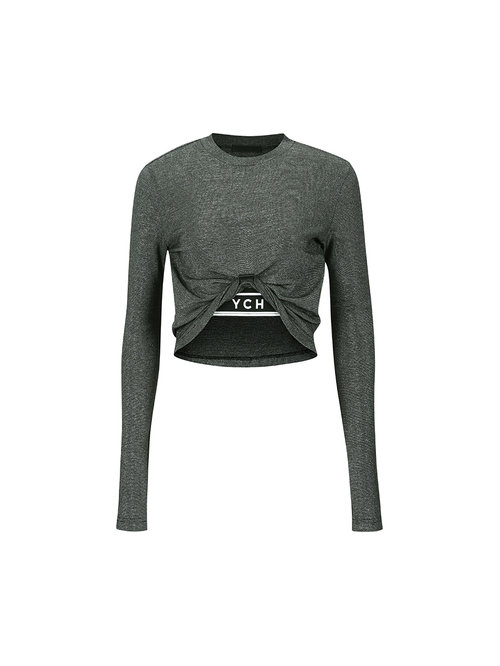 YCH(와이씨에이치) LOGO-WAISTBAND LONG-SLEEVE SHIRT | S.I.VILLAGE (에스아이빌리지) [YCH]LOGO-WAISTBAND LONG-SLEEVE SHIRT - 