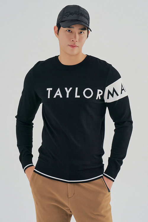 TAYLORMADE(테일러메이드) 23FW 남성 원포인트 라운드 니트 TMSRM3125-199 | S.I.VILLAGE (에스아이빌리지) [TAYLORMADE]23FW 남성... 