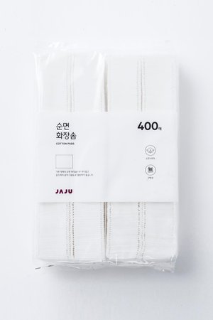JAJU(자주) 편안한 실링 순면 화장솜 400P | S.I.VILLAGE (에스아이빌리지)