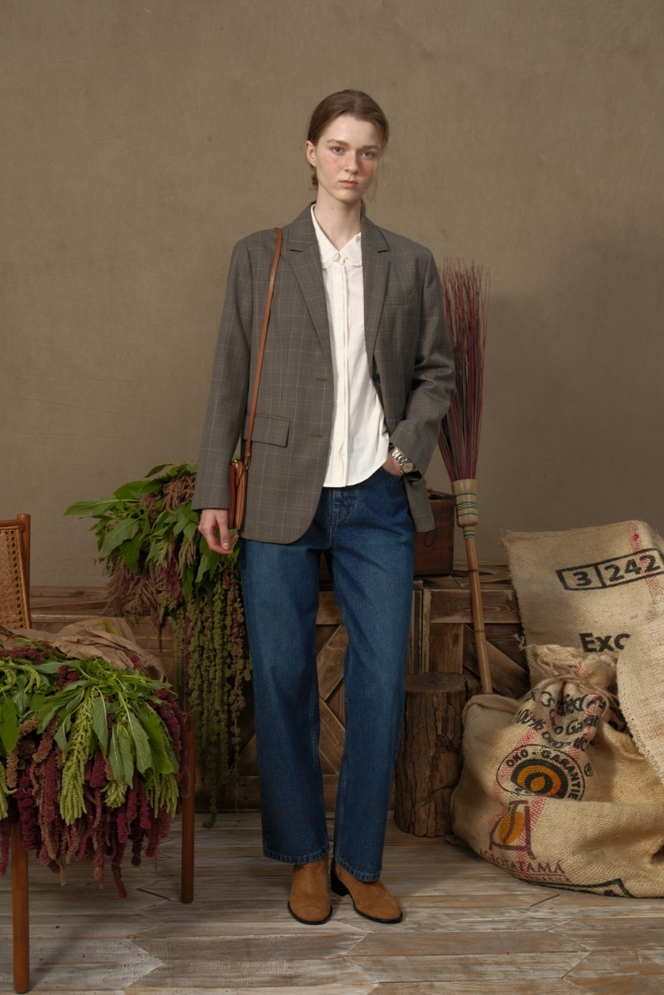 ★depound★ boyfit wool jacket (check) brown 일상에 감성을 더하다
