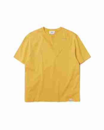 BROMPTON LONDON(브롬톤 런던) EMBROIDERY LOGO OVER FIT HALF SLEEVE T-SHIRT - MUSTARD (P233MTS220) | S.I.VILLAGE (에스아이빌리지)