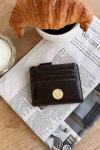 COTE DE MOI(꼬떼드무아) Seine slim card wallet - Chocolate brown | S.I.VILLAGE (에스아이빌리지)