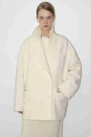 LEHA(레하) IVORY BOUCLE WOOL COAT (IVORY) | S.I.VILLAGE (에스아이빌리지)