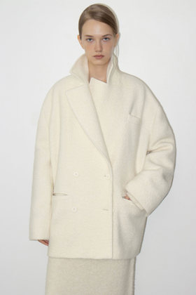 LEHA(레하) IVORY BOUCLE WOOL COAT (IVORY) | S.I.VILLAGE (에스아이빌리지)