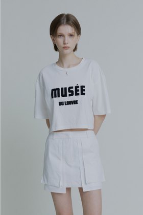 MUSEE(뮤제) CRIMEE Side Flap Denim Cargo Mini Skirt_White | S.I.VILLAGE (에스아이빌리지)
