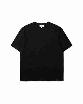 BROMPTON LONDON(브롬톤 런던) EMBROIDERY LOGO OVER FIT HALF SLEEVE T-SHIRT - BLACK (P233MTS220) | S.I.VILLAGE (에스아이빌리지)