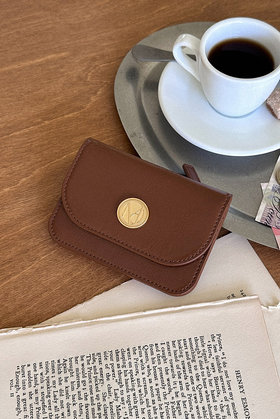 COTE DE MOI(꼬떼드무아) Ecrin card wallet - Caramel | S.I.VILLAGE (에스아이빌리지)