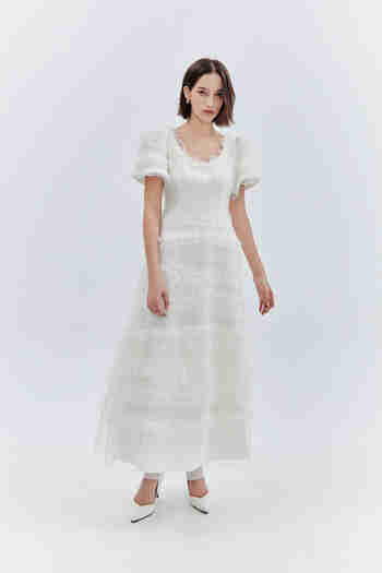 FAYEWOO(페이우) Fine Art Dress [WHITE] | S.I.VILLAGE (에스아이빌리지)